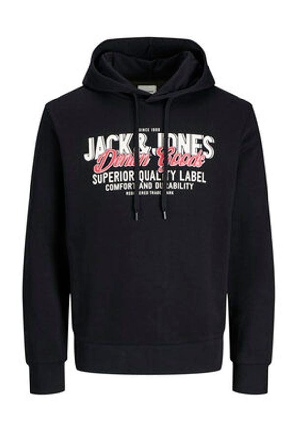 Jack & Jones Bluza Logo 12279649 Czarny Regular Fit. Kolor: czarny. Materiał: syntetyk