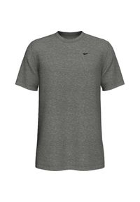 Koszulka treningowa męska Nike Dry Tee Crew Solid. Kolor: szary, wielokolorowy, czarny. Długość rękawa: krótki rękaw. Długość: krótkie. Sport: fitness #1