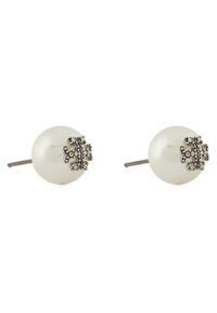 Tory Burch Kolczyki Kira Pearl Stud 163698 Biały. Kolor: biały