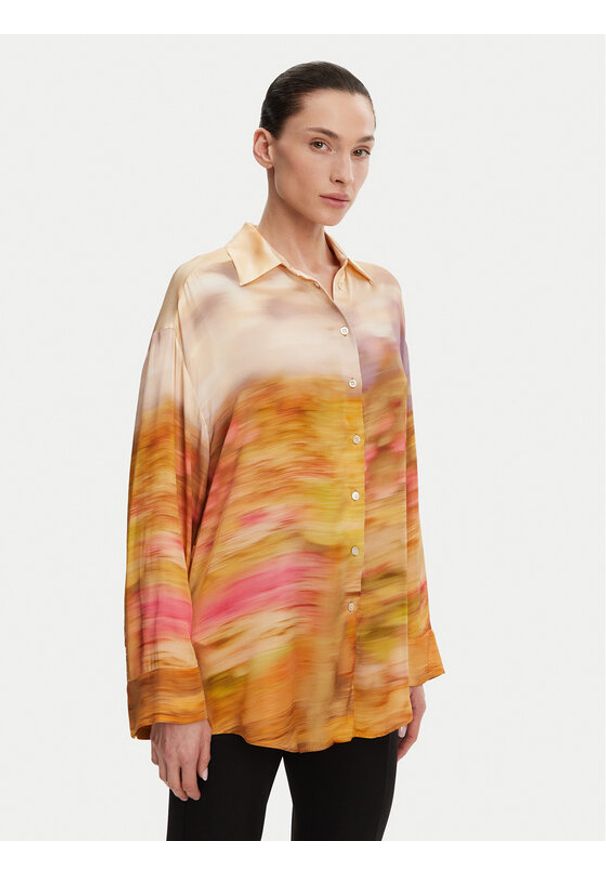 Pinko - PINKO Koszula 104864 A2G0 Kolorowy Regular Fit. Materiał: wiskoza. Wzór: kolorowy