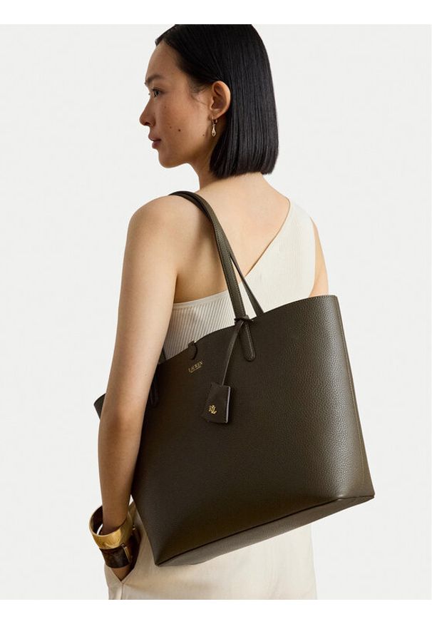 Lauren Ralph Lauren - LAUREN RALPH LAUREN Torebka 431795329082 Zielony. Kolor: zielony. Materiał: skórzane