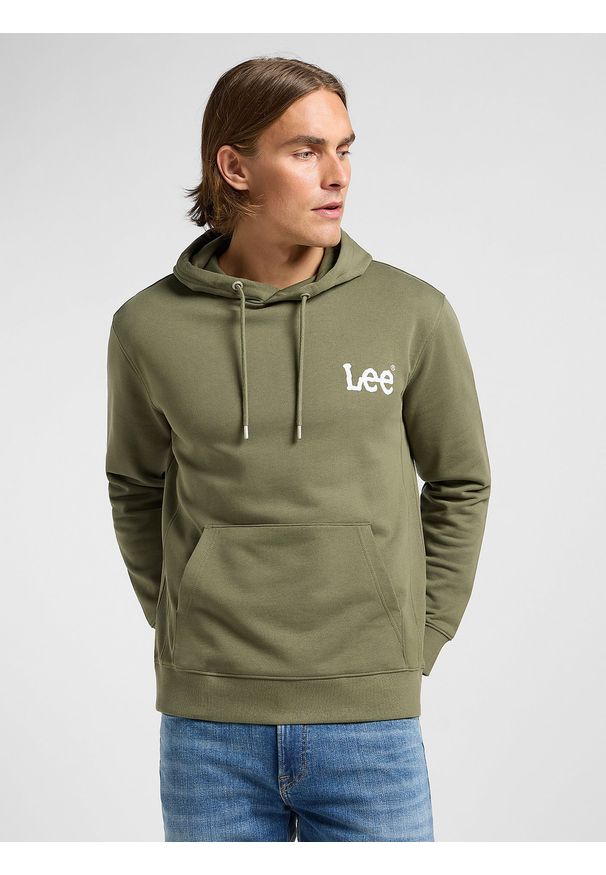 Lee - LEE MĘSKA BLUZA LEE WOBBLY LEE HOODIE MERCANTILE GREEN 112364106