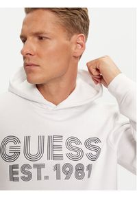 Guess Bluza M4YQ36 K9Z21 Biały Regular Fit. Kolor: biały. Materiał: syntetyk, bawełna #4