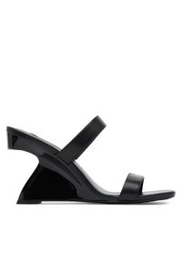 Karl Lagerfeld - KARL LAGERFELD Klapki KL34611 Czarny. Kolor: czarny. Materiał: skóra