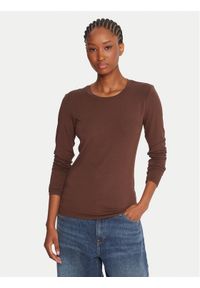 Weekend Max Mara Bluzka Multie 2525946012 Brązowy Slim Fit. Kolor: brązowy. Materiał: wiskoza
