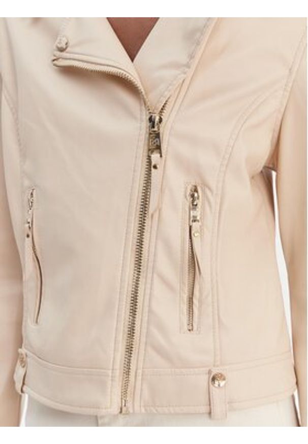 Rinascimento Kurtka z imitacji skóry CFC0124666003 Beżowy Regular Fit. Kolor: beżowy. Materiał: skóra