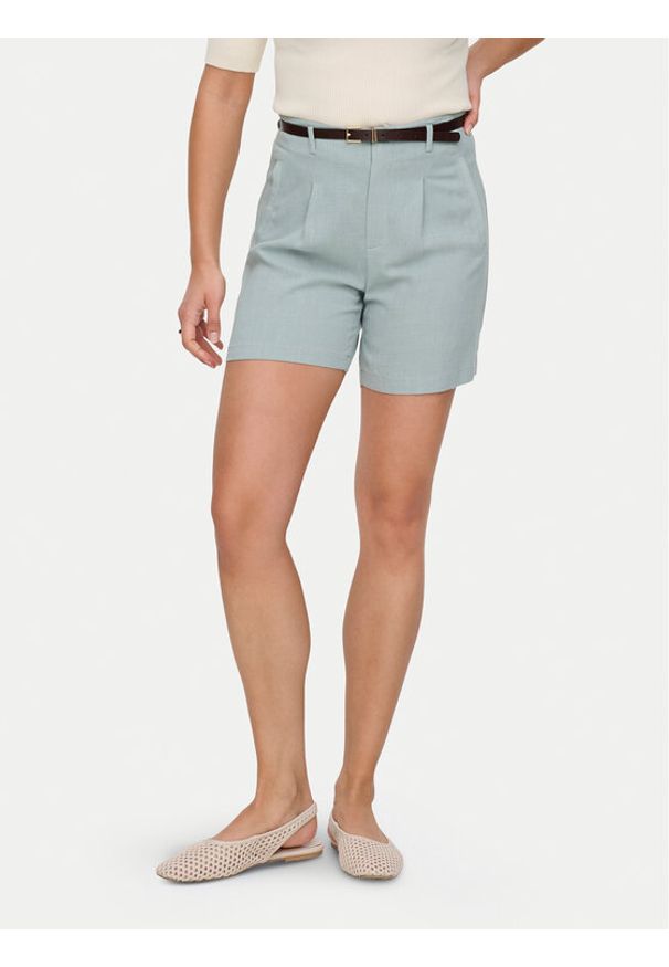 only - ONLY Szorty materiałowe Siesta 15367413 Turkusowy Regular Fit. Kolor: turkusowy. Materiał: wiskoza