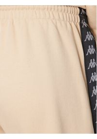 Kappa Spodnie dresowe 313014 Brązowy Regular Fit. Kolor: brązowy. Materiał: bawełna, dresówka #2