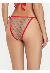 Guess Dół od bikini E4YO06 MC04R Brązowy. Kolor: brązowy. Materiał: syntetyk