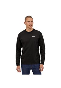 Longsleeve trekkingowy męski Patagonia P-6 Logo Responsibili. Kolor: czarny. Długość rękawa: długi rękaw
