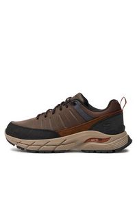 skechers - Skechers Sneakersy Yoren 210319/CDB Brązowy. Kolor: brązowy. Materiał: skóra #3