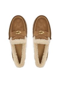Coach Loafersy CCH84 Brązowy. Kolor: brązowy. Materiał: zamsz, skóra