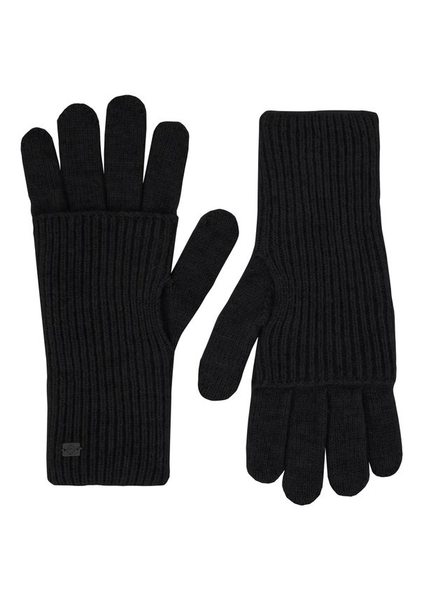 Volcano - Rękawiczki z mitenkami H-QUEEN. Kolor: czarny. Materiał: dzianina, elastan. Sezon: zima. Styl: klasyczny, elegancki