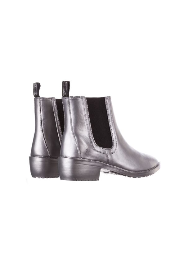 emu - Kalosze Emu Ellin Rainboot Silver 119125, Srebrny, Guma. Kolor: srebrny. Materiał: tworzywo sztuczne. Szerokość cholewki: normalna. Sezon: jesień, zima. Obcas: na obcasie. Wysokość obcasa: niski