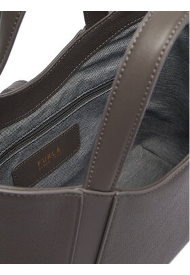 Furla Torebka Goccia Shopper Bag S WB01789 BX3353 KH 4283S Szary. Kolor: szary. Materiał: skórzane