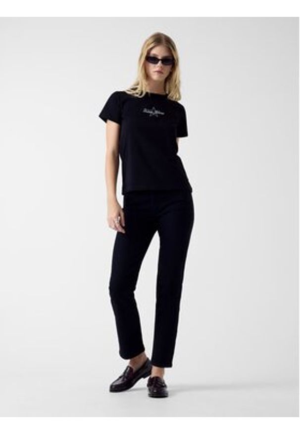 Guess Jeans T-Shirt 180635 Czarny Classic Fit. Kolor: czarny