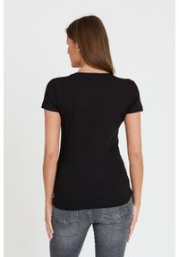 Guess - GUESS Czarny damski t-shirt 4G LOGO TEE, Rozmiar S. Kolor: czarny #3