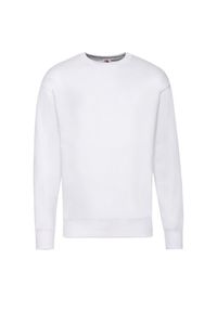 FRUIT OF THE LOOM - Lekka Męska Bluza Z Kapturem. Typ kołnierza: kaptur. Kolor: biały