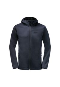 Kurtka softshell męska Jack Wolfskin Bornberg Hoody. Kolor: niebieski. Materiał: softshell