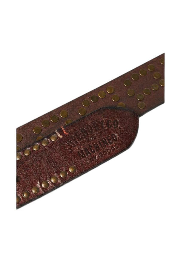 Pas Superdry Logo Goods. Kolor: brązowy. Wzór: paski