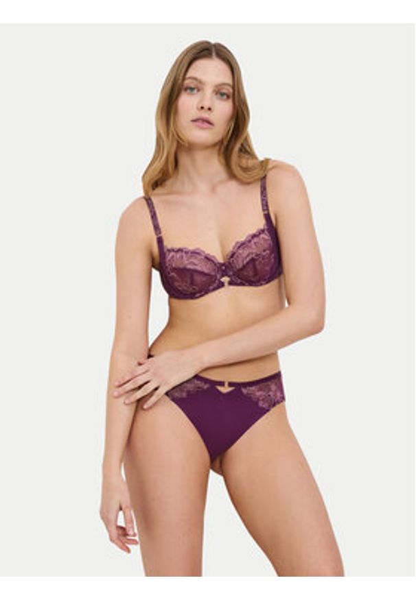 Triumph Biustonosz balkonetka Wild Gardenia Florale 10224879 Fioletowy. Kolor: fioletowy. Materiał: lyocell