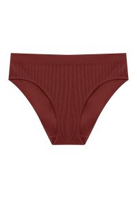 Intica - Tongi damskie bezszwowe z elastycznego materiału Virginija. Kolor: czerwony. Materiał: materiał