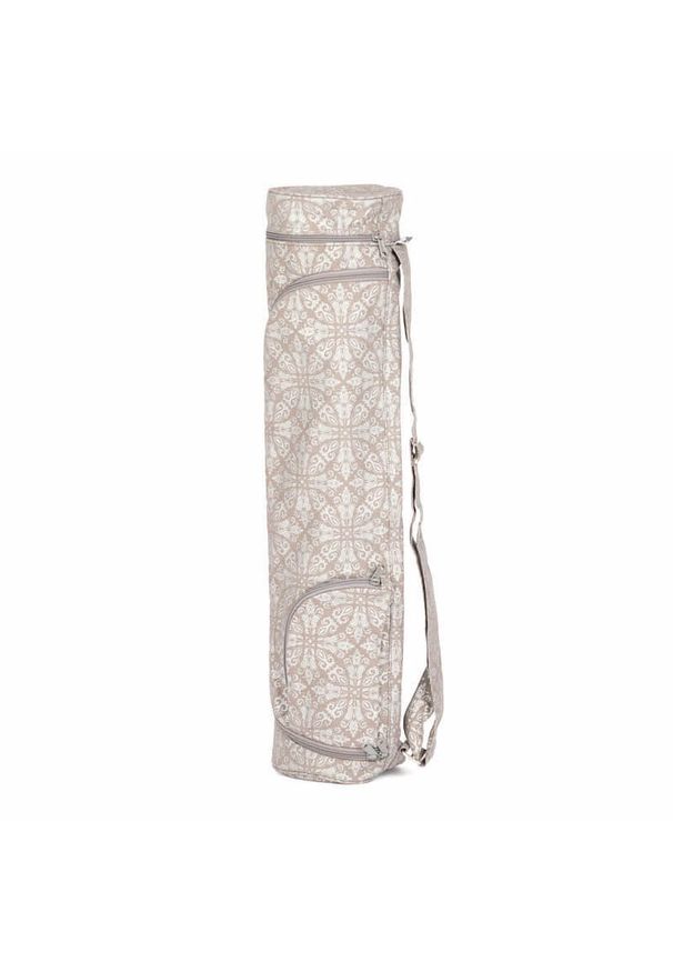 BODHI - Bawełniana torba na matę do jogi Bodhi Asana Bag 70 - beżowy. Kolor: szary. Materiał: bawełna. Sport: joga i pilates