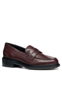 Geox Mokasyny D Walk Pleasure D36TGF 00081 C7011 Bordowy. Kolor: czerwony. Materiał: skóra