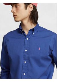 Polo Ralph Lauren Koszula 710937994001 Niebieski Slim Fit. Typ kołnierza: polo. Kolor: niebieski. Materiał: bawełna #4