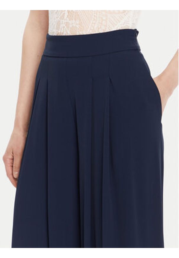 Rinascimento Spodnie palazzo CFC0125495003 Granatowy Wide Leg. Kolor: niebieski. Materiał: syntetyk
