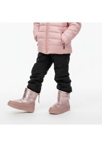 Big-Star - Śniegowce damskie Big Star, cholewka z metalizowanego materiału i skóry ekologicznej z ociepleniem i ściągaczem u góry gruba podeszwa, różowe, KK3742. Kolor: różowy. Materiał: syntetyk, materiał, skóra ekologiczna, futro. Szerokość cholewki: normalna #1