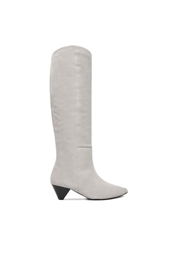 Badura Kozaki EO-APRIL-123433 Szary. Kolor: szary. Materiał: skóra, zamsz