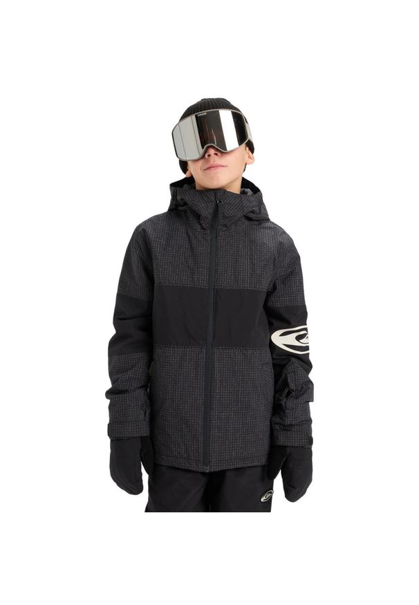 Quiksilver - Kurtka do sportów zimowych techniczna dla Chłopców HIGH IN THE HOOD. Kolor: czarny. Sezon: zima. Sport: narciarstwo
