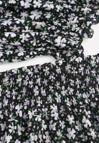 Born2be - Czarny 2-częściowy Bawełniany Komplet ze Spódnicą i Topem Hiszpanka Ollija. Kolor: czarny. Materiał: bawełna. Wzór: kwiaty #4