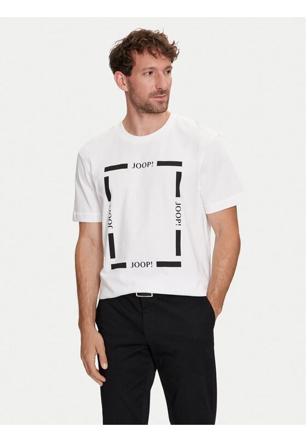 JOOP! T-Shirt 17 JJ-06Barnet 30042368 Biały Modern Fit. Kolor: biały. Materiał: bawełna