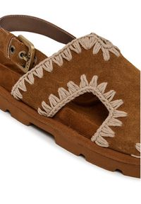 Mou Sandały Low bio sandal MU.SW631006A Brązowy. Kolor: brązowy. Materiał: zamsz, skóra #4