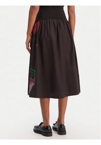 Desigual Spódnica midi 26SWFW02 Czarny Regular Fit. Kolor: czarny. Materiał: bawełna #2