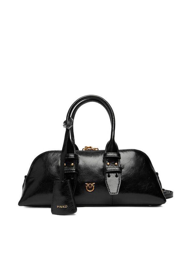 Pinko - PINKO Torebka Bowling Bag Baguette AI 25-26 105334 A2VW Czarny. Kolor: czarny. Materiał: skórzane