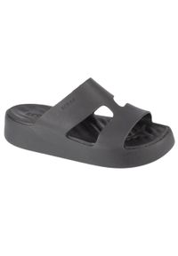 Klapki damskie Crocs 209409001. Kolor: czarny. Materiał: syntetyk, materiał. Styl: sportowy #1
