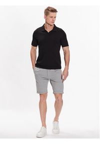 Lindbergh Polo 30-404036 Czarny Slim Fit. Typ kołnierza: polo. Kolor: czarny. Materiał: bawełna