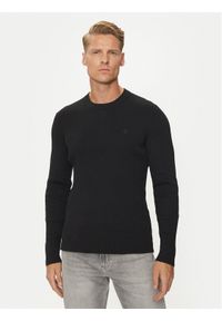 Calvin Klein Jeans Sweter J30J326265 Czarny Slim Fit. Kolor: czarny. Materiał: bawełna