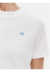 TOMMY HILFIGER - Tommy Hilfiger T-Shirt WW0WW45522 Biały Regular Fit. Kolor: biały. Materiał: bawełna
