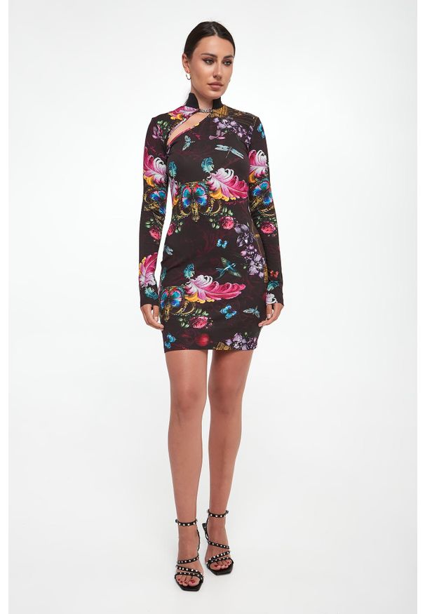 Versace Jeans Couture - Sukienka mini we wzór VERSACE JEANS COUTURE. Długość: mini