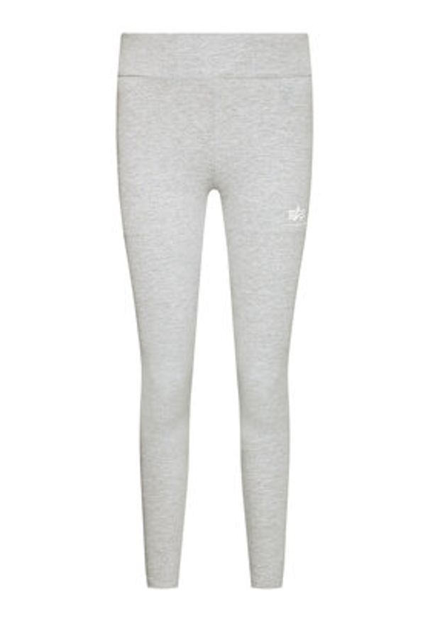Alpha Industries Legginsy Basic 116053 Szary Slim Fit. Kolor: szary. Materiał: bawełna