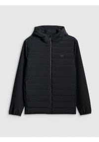 4f - 4F Kurtka z wypełnieniem syntetycznym męska - czarna XL. Okazja: na co dzień. Kolor: czarny. Materiał: syntetyk. Styl: casual #1