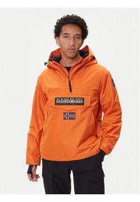 Napapijri Kurtka anorak Rainforest Next NP0A4IB9 Pomarańczowy Regular Fit. Kolor: pomarańczowy. Materiał: syntetyk