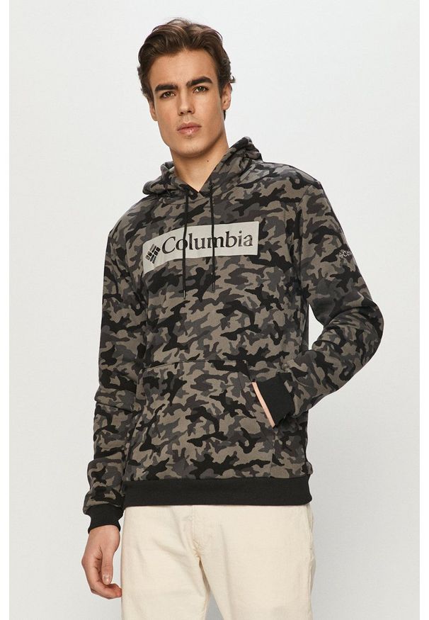 columbia - Columbia - Bluza. Okazja: na co dzień. Typ kołnierza: kaptur. Kolor: czarny. Materiał: dzianina. Styl: casual