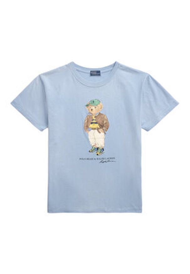 Polo Ralph Lauren T-Shirt 211971730001 Błękitny Relaxed Fit. Typ kołnierza: polo. Kolor: niebieski. Materiał: bawełna