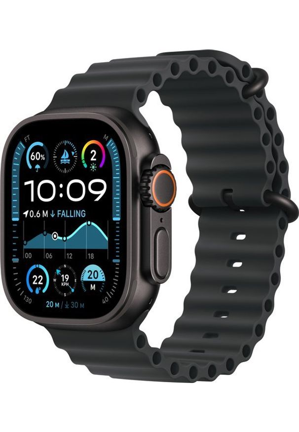 APPLE - Smartwatch Apple Watch Ultra 2 GPS + Cellular 49mm Black Titanium Case Ocean Band Czarny (MX4P3). Rodzaj zegarka: smartwatch. Kolor: czarny