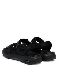 skechers - Skechers Sandały Go Walk Arch Fit 2.0 229309/BBK Czarny. Kolor: czarny. Materiał: skóra #5